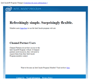 Tablet Screenshot of intelinside.intel.com
