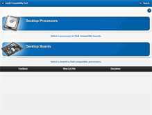 Tablet Screenshot of processormatch.intel.com